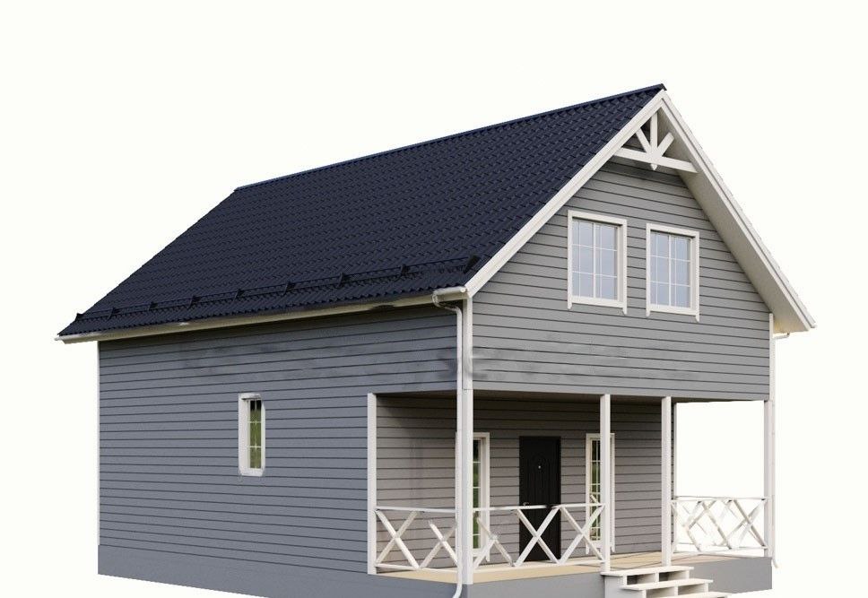 Каркасный дом с забором и воротами в Протвино